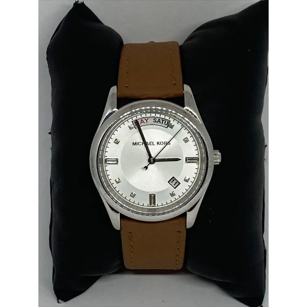 Michael Kors Colette MK6067 Women's Brown Leather Analog Dial Quartz Watch JK524